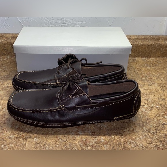 Minnetonka Mens Driving Moccasin in Brown Style#862 - Picture 5 of 9